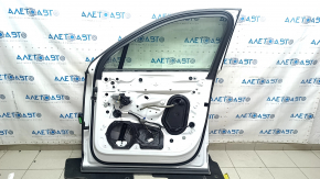 Front right door assembly for Audi Q7 16-19, aluminum, keyless, door closer, white LC9A, matte gray trim