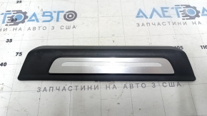Rear left outer door sill trim for Audi Q7 16-25, black with chrome, scratches, nicks