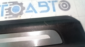 Rear right outer door sill trim for Audi Q7 16-25, black with chrome, scratches