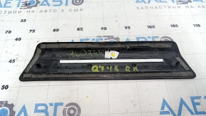 Rear right outer door sill trim for Audi Q7 16-25, black with chrome, scratches