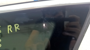Rear right window, blind glass, Audi Q7 16-25 tinted, with chrome molding, scratch on the glass