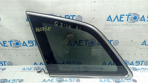 Rear left window, blind glass, Audi Q7, 16-25 tinted, with chrome molding
