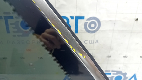 Rear left window, blind glass, Audi Q7, 16-25 tinted, with chrome molding