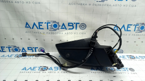 Left side mirror assembly for Audi Q7 16-19, 15+4 pins, heated, auto-folding, turn signal, auto-dimming, camera, BSM, white, scratched