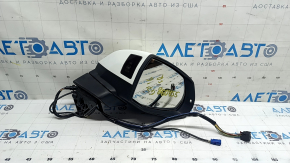 Right side mirror assembly for Audi Q7 16-19, 15+4 pins, heated, auto-dimming, auto-folding, turn signal, camera, BSM, white, scratches