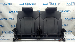 Audi Q7 16-19 black leather backrest with headrests, latches and bracket, scratches on plastic