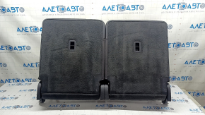 Audi Q7 16-19 black leather backrest with headrests, latches and bracket, scratches on plastic