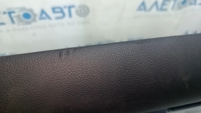 Black door trim panel, front left, Ford Mustang mk6 17-23, black leather insert, black leather armrest, scratches, nicks