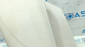 Left side panel of the 2nd row of seats for Mercedes W213 E 17-23, beige leather, dented, needs cleaning
