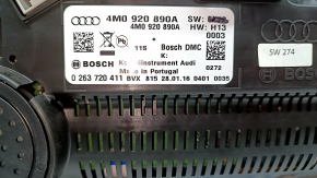 Audi Q7 16-19 digital instrument cluster, 107k, with projection, scratches on the glass