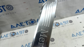 Front right outer door sill trim Mercedes W213 E 300/350 17-23 chrome, scratches, dents, bumps, broken guide