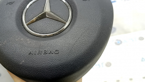 Airbag in the steering wheel, driver's side, Mercedes W213 E 300/400/43/63 17-18, black, worn
