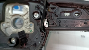 The steering wheel is bare Audi Q7 16-19 leather black, without buttons and paddles, bumpers