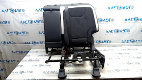 Left rear seat back for Kia EV6 22-24, black and gray leather combination, heated, GT-Line, scratches
