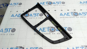 Audi Q7 16-19 center console trim in dark wood (gray-brown oak), scratches, dents