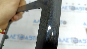 Audi Q7 16-19 center console trim in dark wood (gray-brown oak), scratches, dents