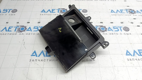 Audi Q7 16-19 center console pocket, glossy black, scratches