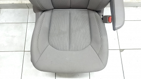 Chrysler Pacifica 17-20 driver's seat with airbag, black leather, brown stitching, electric, heated, memory, scratches on the linings