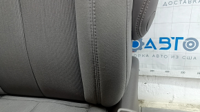Chrysler Pacifica 17-20 driver's seat with airbag, black leather, brown stitching, electric, heated, memory, scratches on the linings