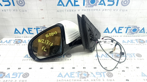 Left side mirror assembly for Mercedes W213 E 17-23, 10+8+2+2 pins, turn signal, heated, backlit, auto-dimming, BSM, white