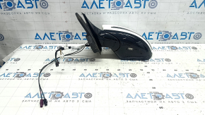 Left side mirror assembly for Mercedes W213 E 17-23, 10+8+2+2 pins, turn signal, heated, backlit, auto-dimming, BSM, white