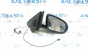 Right side mirror assembly for Mercedes W213 E 17-23, 8+8+2 pins, turn signal, heated, backlit, BSM, white, crack in turn signal