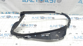 The front left headlight seal for a Mercedes W213 E 17-20 has a broken mount.