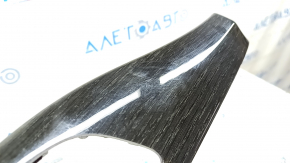Lower front panel inserts for Audi Q7 16-19 in dark wood, broken fastener