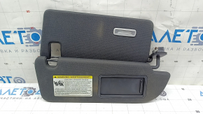 Right sun visor for Audi Q7 16-25, black, without hook, with lamp, for cleaning