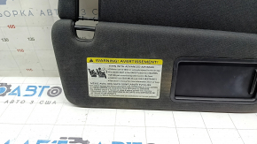 Right sun visor for Audi Q7 16-25, black, without hook, with lamp, for cleaning