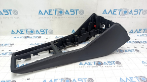 Upper center console trim for Audi Q3 83A 19-25, black, backlit, fused leather