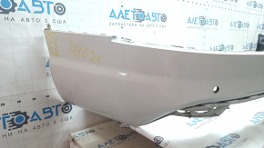Bare rear bumper, lower part, Audi Q7 16-19, for 4 parking sensors, white, scratched