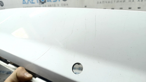 Bare rear bumper, lower part, Audi Q7 16-19, for 4 parking sensors, white, scratched