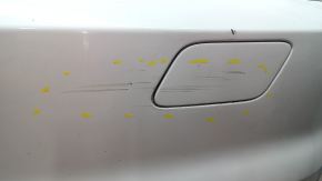 Bare front bumper for Audi Q7 16-19 with 4 parking sensors, white, without washer, with reflectors, scratches, broken mount, made