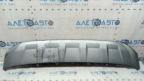 Front bumper center lip for Audi Q7 16-19, silver, scratches, dents