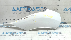 Left front bumper lip for Audi Q7 16-19, white, broken fasteners, scratches, worn