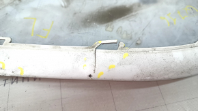 Left front bumper lip for Audi Q7 16-19, white, broken fasteners, scratches, worn