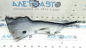 Left front bumper lip for Audi Q7 16-19, white, broken fasteners, scratches, worn