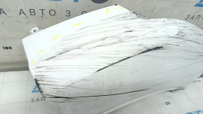 Right front bumper lip for Audi Q7 16-19, white, scratched, worn