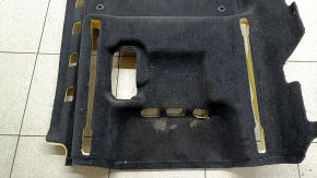 Front left floor covering for Audi Q7 16-25, black, dry-cleanable, scuffed