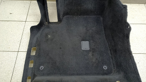 Front left floor covering for Audi Q7 16-25, black, dry-cleanable, scuffed