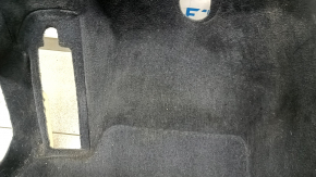 Front left floor covering for Audi Q7 16-25, black, dry-cleanable, scuffed