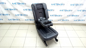 2nd row center seat for Audi Q7 16-19, black leather, with armrest and belt, dents