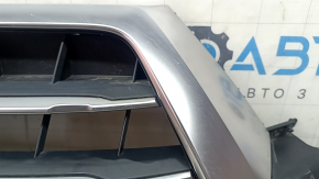 Audi Q7 16-19 radiator grille assembly, gray, for parking sensors, for camera, with emblems, sand