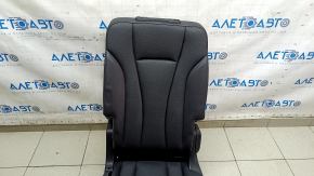 Rear seats, 2nd row left, Audi Q7 16-19, black leather, heated, perforated, scratches, needs cleaning