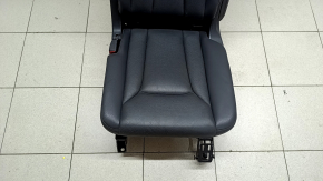 Rear seats, 2nd row left, Audi Q7 16-19, black leather, heated, perforated, scratches, needs cleaning