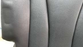 Rear seats, 2nd row left, Audi Q7 16-19, black leather, heated, perforated, scratches, needs cleaning