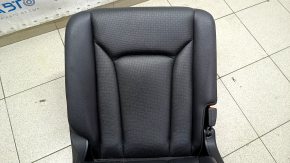 Rear seats, 2nd row left, Audi Q7 16-19, black leather, heated, perforated, scratches, needs cleaning