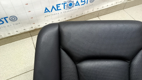 Rear seats, 2nd row left, Audi Q7 16-19, black leather, heated, perforated, scratches, needs cleaning
