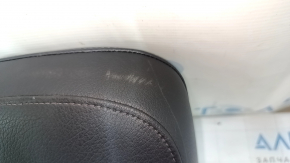Rear left headrest, 2nd row, Audi Q7 16-19, leather, black, worn